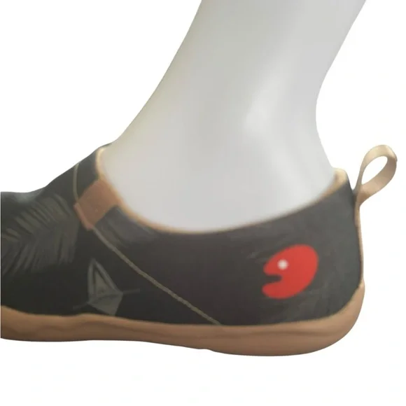 UIN "Follow Your Freedom" Men's Canvas Travel Loafer Shoe Charcoal Sz 7.5 Resort - Picture 3 of 6